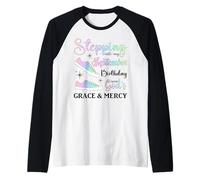 Stepping Into My September Birthday Donne Ragazze Signore Divertente Maglia con Maniche Raglan