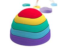 Stepping Stones For Kids | 5 Pezzi Pietre Colorate Di Bilanciamento All'aperto Con Trama Anti-slip | Affermazione Delle Competenze Di Coordinamento Esterno Al Coperto Di Trampolino Di Lancio Per Bambi