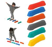 Stepping Stones Garden 6pcs/Set Traessing Stones for Kids Rainbow Sensory Bilancing Pietre Non Slip per Bambini Bilancia del Raggio Impibile Kids Obstacle Course per Parco Giochi, Migliora la coordin