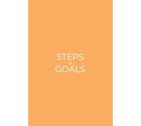 Steps + Goals: Simple Daily Tracker For Your Walking and Fitness Training | Pastel Orange