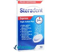 Steradent Tripla Azione Plus Pulizia Quotidiana Dentiera 90 Compresse