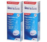 Steradent Triple Action Plus 60 compresse 2x60 pz Compresse effervesce