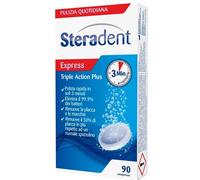 Reckitt Benckiser Steradent Triple Action Plus Pulizia Dentiera 90 Compresse Eff