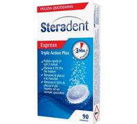 Reckitt Benckiser Steradent Triple Action Plus Pulizia Dentiera 90 Compresse Eff