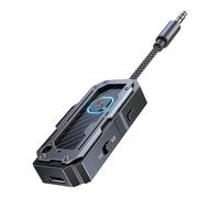 Stereo Audio Adapter - Wireless Transceiver, Sound Device | Small Signal Connector with Quick Pairing Option, Audio Sharing Gadget for Kids Gym Stereo Car Home Friends Teen Setup