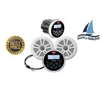 STEREO BARCA RADIO BOSS MARINE MGR350B KIT BLUETOOTH CON COPPIA CASSE 180W