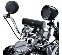 Stereo Bluetooth impermeabile per moto, 4 altoparlanti con altoparlanti da 4,5 pollici, amplificatore integrato MP3 lettore musicale sistema audio w/USB e radio, ideale per Harley e ATV (RD8-X45 nero)