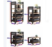 Stereo Cabinet Audio Rack Multi-Tier Media Stand Rolling Floor-Standing Tower Mensola angolare regolabile per lettore CD Attrezzature Hi-Fi