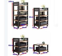 Stereo Cabinet Audio Rack Multi-Tier Media Stand Rolling Floor-Standing Tower Mensola angolare regolabile per lettore CD Attrezzature Hi-Fi