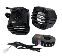 Stereo Motocicletta-Kit Audio Manubrio Resistente alle intemperie | Coppia di Altoparlanti senza fili con Prestazioni Audio Amplificate per Esperienza all'aria aperta