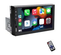 Stereo Multimediale 1 Din CarPlay Android Auto 7 Pollici WIFI6 5Ghz IPS Touch Screen Bluetooth FM AUX Universal Mirror Link Lente Retrocamera(With Remote Control)
