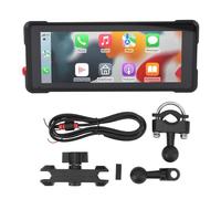 Stereo per moto con touch screen da 6,86 pollici con wireless Carplay e Android Auto, navigazione GPS portatile per moto, display IPS HD resistente all'acqua IPX7, doppia