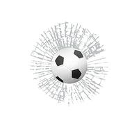 Stereo Vetro Rotto Adesivo 3D, adesivo Calcio per Auto Adesivi per Auto Baseball Auto Adesivo 3D Tennis Adesivo per Auto Stereo Creativo Adesivo per Finestra di Auto Basket, Calcio, Baseball, Tennis