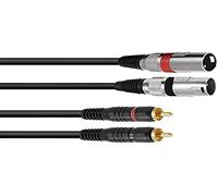 Stereo XLR DJ PA Cavo RCA Maschio/Maschio 1,5 m