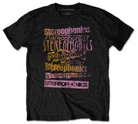Stereophonics 'Logos' (Nero) T-Shirt - NUOVO E UFFICIALE