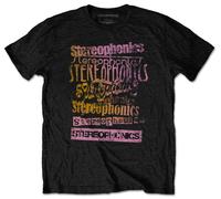 Stereophonics 'Logos' (Nero) T-Shirt - NUOVO E UFFICIALE