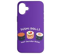 Stereotipi Rotoli di sushi Non ruoli di genere Citazione femminismo LGBT Custodia per iPhone 16 Plus
