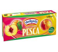Sterilgarda Succo e Polpa di Pesca - Pacco da 24 x 200 ml - Nettare di Pesca Italiana, Pronto da Bere con Cannuccia - Senza Conservanti - Tetra Pak Sostenibile