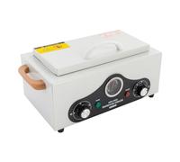 Sterilizzatore ad alta temperatura da 300 W, sterilizzatore a calore secco, ad alta temperatura, 2,5 l, con vassoio e anelli rotondi, per strumenti manicure, posate in acciaio inox, colore bianco e