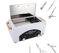 Sterilizzatore ad aria calda da 1,5 l, 220 °C, 300 W, temperatura regolabile, sterilizzatore per strumenti con timer, strumento per unghie, pinzette, forbici, sterilizzatore per cosmetici, studi di