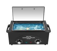 Sterilizzatore ad aria calda da 300 W, 220 °C, sterilizzatore ad alta temperatura, sterilizzatore per unghie, con timer, temperatura regolabile, per cosmetici, studi di piedi (nero)