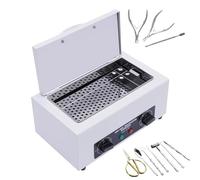 Sterilizzatore ad aria calda da 300 W, disinfezione 220 ℃, sterilizzatore ad alta temperatura per utensili per unghie, salone di bellezza, timer da 1 a 60 minuti (bianco, senza maniglia)