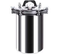 Sterilizzatore autoclave portatile da 24 l, a pressione, a vapore, in acciaio inox, verticale, per la prevenzione delle ustioni a secco, a tre valvole, per laboratorio, 24 l
