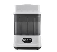 Sterilizzatore per biberon 4 in 1, con asciugatrice e scaldavivande, sterilizzatore a vapore con touch screen LCD, capacità di 9 bottiglie, conservazione sterile per 24 ore