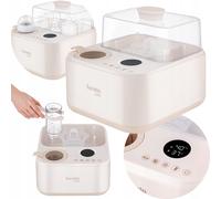 Lionelo STEAMUP Sterilizzatore Biberon 3 in 1 Elettrico, Sterilizzatore a Vapore con Asciugatura Automatica e Scaldabiberon, 99,99% Batteri, Pannello Touch, Auto Spegnimento, BPA Free, per 4 Biberon