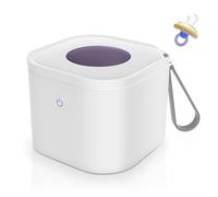Sterilizzatore per bottiglie per bambini, 70 x utilizzo per carica, sterilizzatore portatile per ciuccio, accessori per 3 minuti, sterilizzazione UV, 95 x 95 x 72 mm, USB C, scomparto interno grigio