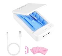 Sterilizzatore per unghie con luce blu, scatola sterilizzante USB portatile, scatola multifunzionale per la pulizia delle unghie per salone di manicure, pinzette, Ta
