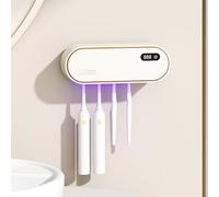 Sterilizzatore Portaspazzolino, Sterilizzatore Spazzolini da Denti 4 Toothbrush Slot Porta Spazzolini Igienizzante USB portaspazzolino elettrico sterilizzatore igienizzante spazzolino denti (Bianco)