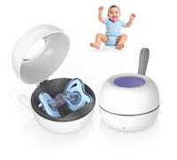 Sterilizzatore portatile UV per ciuccio, pulito al 99,99% in 3 minuti, ricaricabile tramite USB, mini ciuccio disinfettante per bambini, per viaggi, casa, asilo (bianco (10 cm)