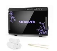 Sterilizzatore UV da 12 l, con funzione di asciugatura, 160 W, disinfettante per utensili per unghie, con ozono e asciugatura ad aria calda a 75 °C, controllo touch e timer, ideale per saloni di