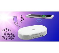 STERILIZZATORE UV MULTIFUNZIONE + CARICATORE WIRELESS + USB + DIFFUSORE DI AROMI