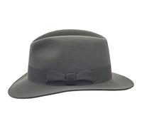Sterkowski Holden | Cappello in feltro 100% lana per uomo e donna | Cappello Fedora a tesa larga, Grigio, 7.125