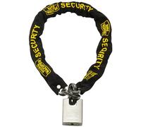 Sterling 106SSP Catena Lucchetto in Acciaio temprato, Nero, 10mm x 1.0m with 60mm padlock