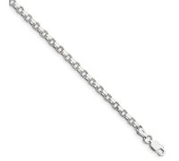 Sterling Argento Lucido 3.5mm Semplice Rolo Bracciale W/Lobster Chiusura 17.8cm