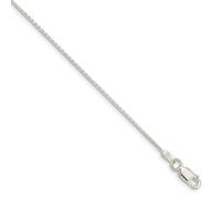 Sterling Argento Massiccio 0.95mm Taglio Diamante Spiga Catena W/Gancio 40.6cm -