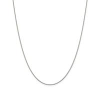 Sterling Argento Massiccio 1.10mm Semplice Scatola Catena Con / Molla Ring