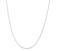 Sterling Argento Massiccio 1.15mm Quadrato Perline Link Catena Con / Molla