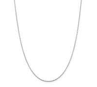 Sterling Argento Massiccio 1.4mm Smussato Ovale Cavo Catena Con / Gancio 40.6cm