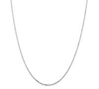 Sterling Argento Massiccio 1.5mm Semplice Perline Ciondolo Catena W/ Molla Ring