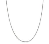 Sterling Argento Massiccio 2mm Semplice Rolo Link Bracciale W/ con Gancio 22.9cm