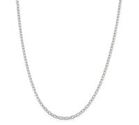 Sterling Argento Massiccio 3.4mm Ovale Cavo Collegamento Catena W/Gancio 40.6cm