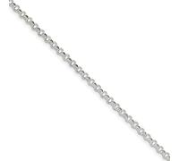 Sterling Argento Massiccio 3mm Semplice Rolo Link Bracciale W/ con Gancio 17.8cm