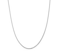 Sterling Argento Massiccio Lucidato 1.25mm Semplice Scatola Catena Con/Gancio