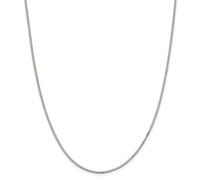 Sterling Argento Massiccio Lucidato 1.5mm Tinta Unita Scatola Catena Con/Gancio
