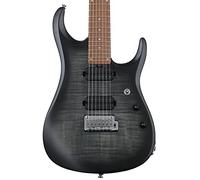 Sterling by Music Man John Petrucci JP15-7 Corda con Top Fiamma in Raso Nero Trans