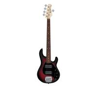 Sterling by Music Man StingRay Ray5 HH Ruby Red Burst Satin 5-snarige elektrische basgitaar (GSU RAY5HH-RRBS-R1)